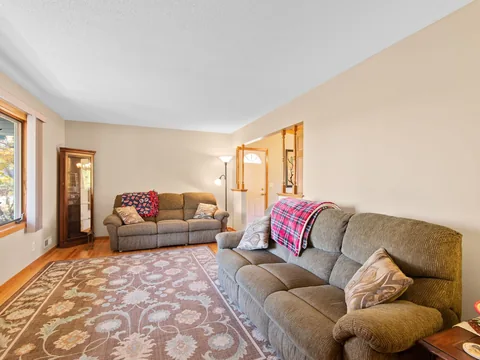 Two sofas arranged in the same living room.